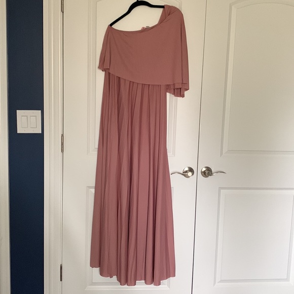 ASOS 1 shoulder maternity dress- pink- size 8 - Picture 4 of 6